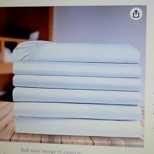 Elegant Comfort 6 pk fitted bottom sheets Twin/XL White wrinkle free 1500TC New…